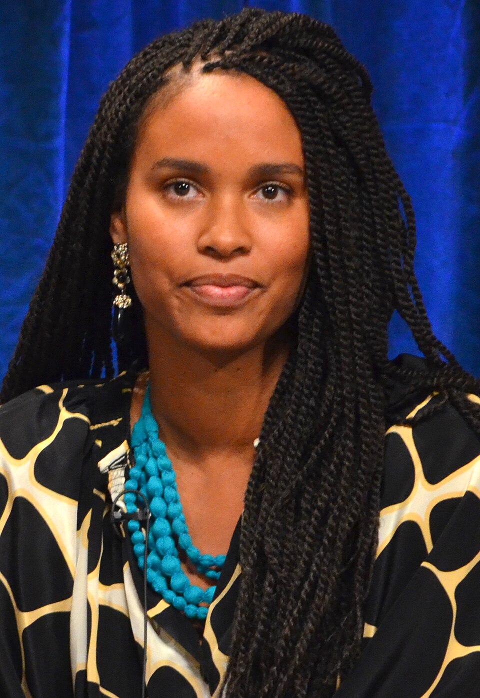 Woman with beautiful long box braids